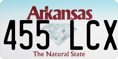 AR license plate 455LCX