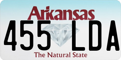 AR license plate 455LDA