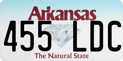 AR license plate 455LDC