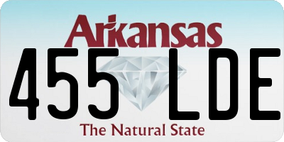 AR license plate 455LDE