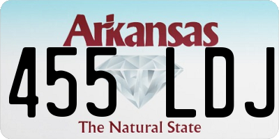 AR license plate 455LDJ