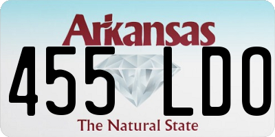 AR license plate 455LDO