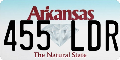 AR license plate 455LDR