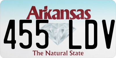 AR license plate 455LDV