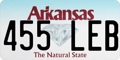 AR license plate 455LEB