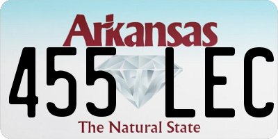 AR license plate 455LEC