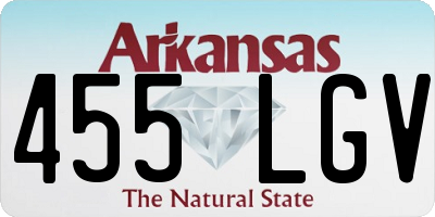 AR license plate 455LGV