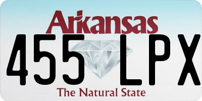 AR license plate 455LPX
