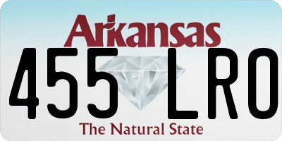 AR license plate 455LRO