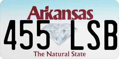 AR license plate 455LSB