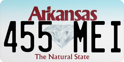 AR license plate 455MEI