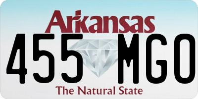 AR license plate 455MGO