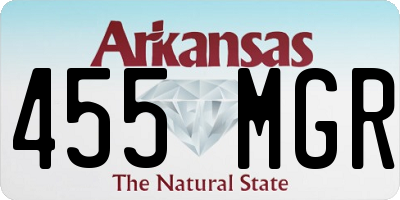 AR license plate 455MGR