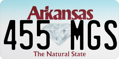 AR license plate 455MGS