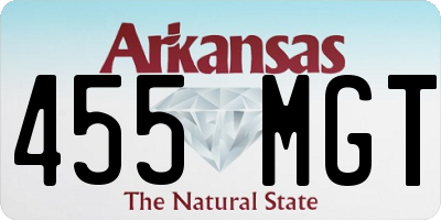 AR license plate 455MGT