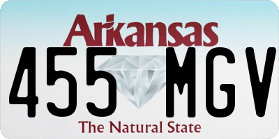AR license plate 455MGV
