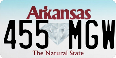AR license plate 455MGW