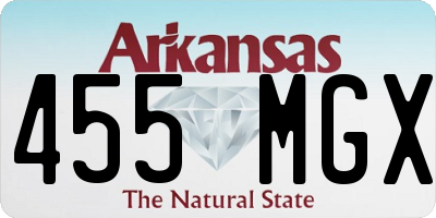 AR license plate 455MGX