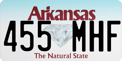 AR license plate 455MHF