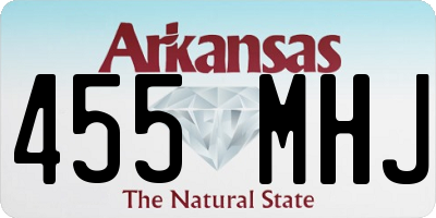 AR license plate 455MHJ