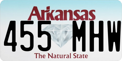 AR license plate 455MHW