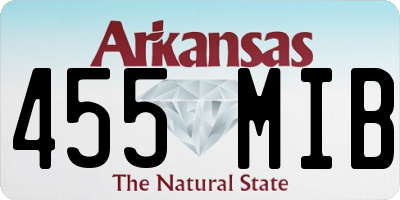 AR license plate 455MIB