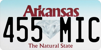 AR license plate 455MIC