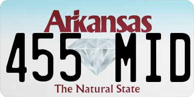 AR license plate 455MID