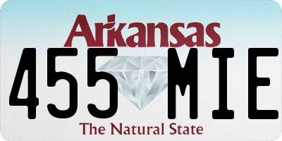AR license plate 455MIE