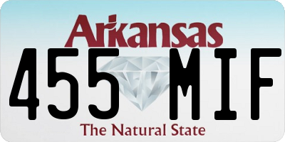 AR license plate 455MIF