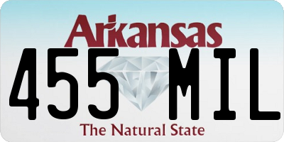 AR license plate 455MIL