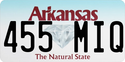 AR license plate 455MIQ