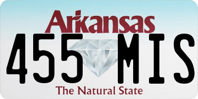 AR license plate 455MIS