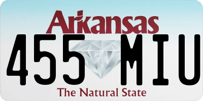 AR license plate 455MIU