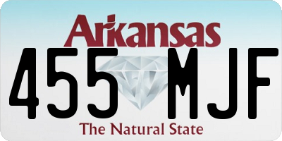 AR license plate 455MJF