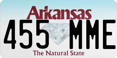 AR license plate 455MME