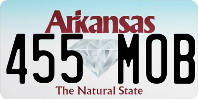 AR license plate 455MOB