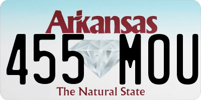 AR license plate 455MOU