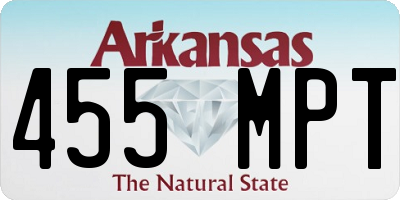 AR license plate 455MPT