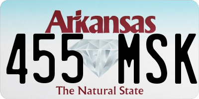 AR license plate 455MSK