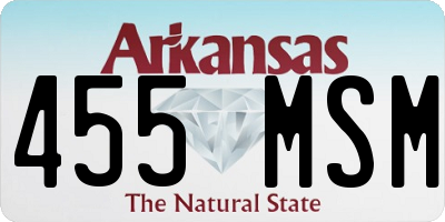 AR license plate 455MSM