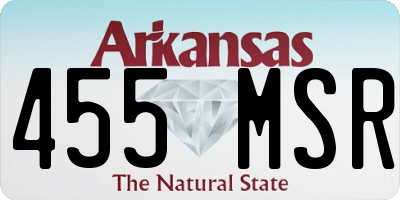 AR license plate 455MSR