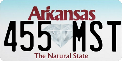 AR license plate 455MST