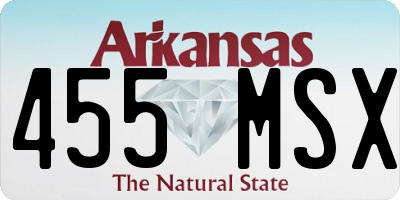 AR license plate 455MSX