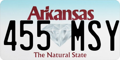 AR license plate 455MSY