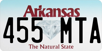 AR license plate 455MTA
