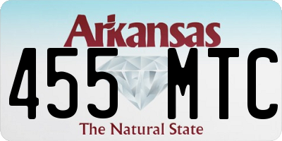AR license plate 455MTC