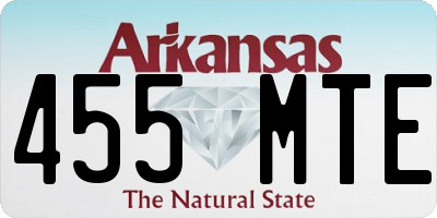 AR license plate 455MTE