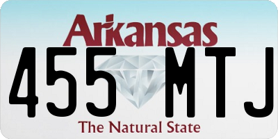 AR license plate 455MTJ