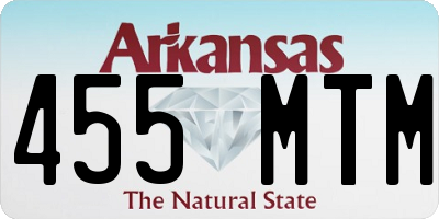 AR license plate 455MTM